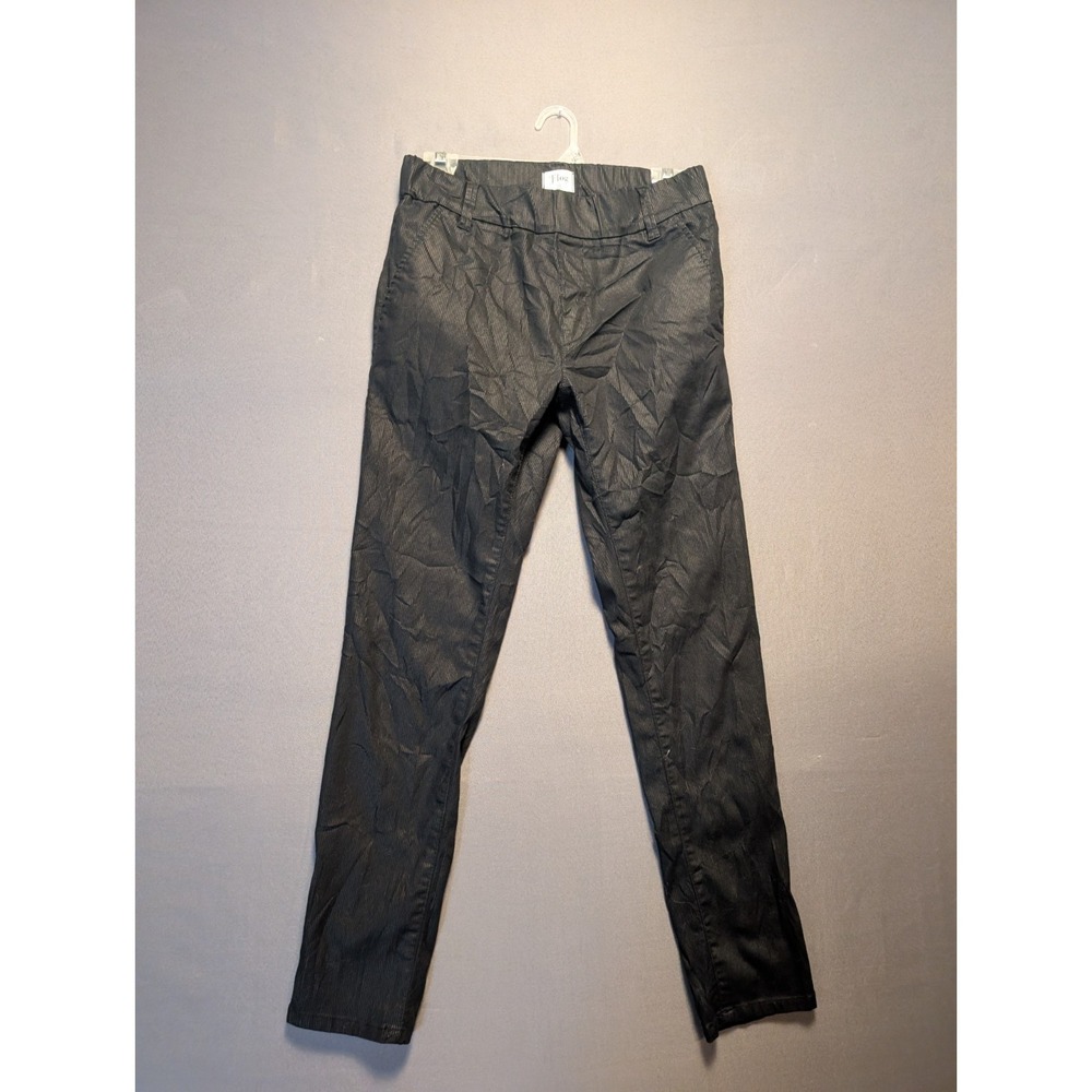 Flog Ankle Pants Womens 26 Black Flat Front Skinny Leg Stretch Twill Pockets